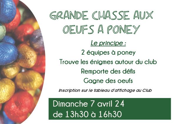 Chasse aux oeufs a poney